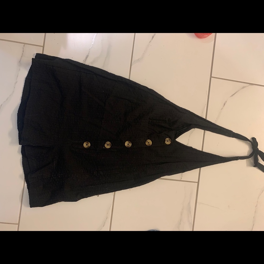 Black size medium H&M halter top romper, never worn